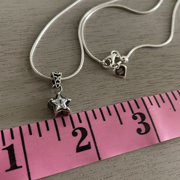 Silpada CZ Star Pendant N1413 with Italian Sterling Silver Snake Chain - Picture 8 of 11